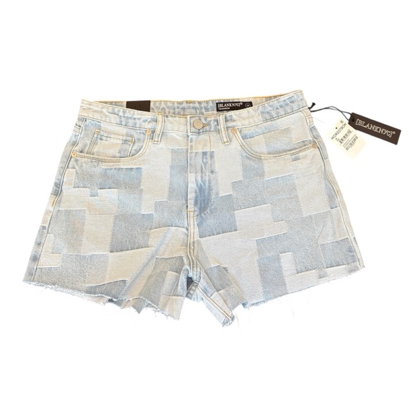 Blank NYC Pants - Blank NYC NEW Patchwork Denim Shorts The Barrow Cotton Cottagecore